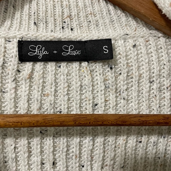 LYLA + LUXE-Chase Rib Quarter Zip Sweater - Picture 2 of 3